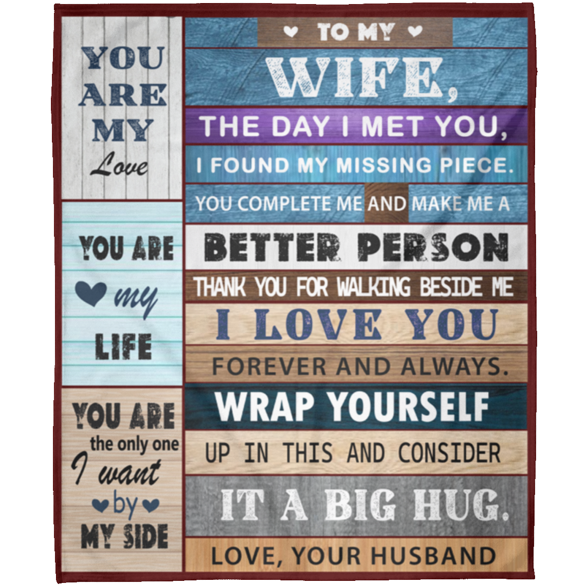 To my Wife Fleece Blanket 50x60