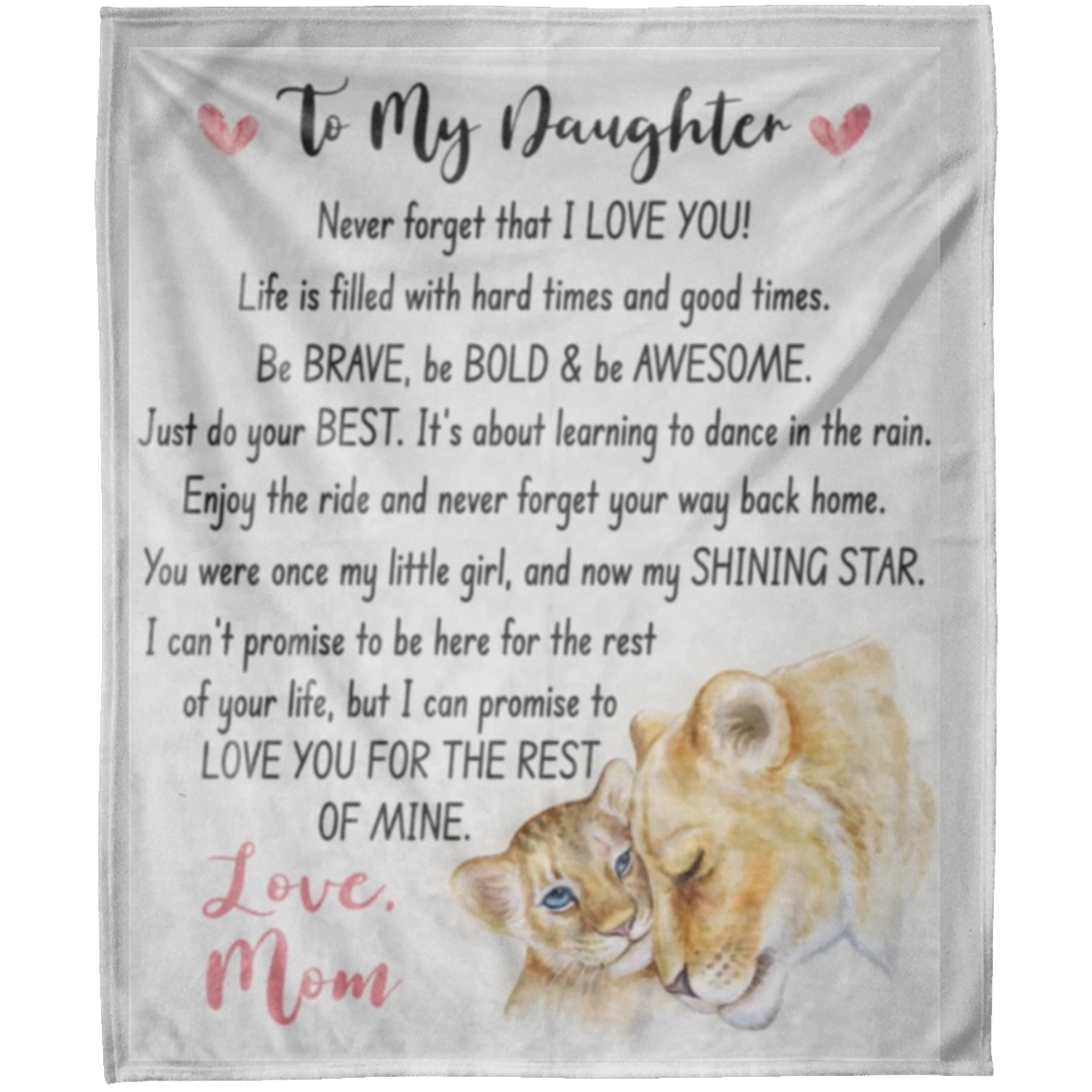 To My Daughter Fleece Blanket 50x60
