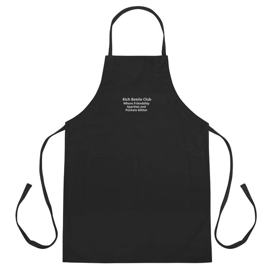 Rich Bestie Club Embroidered Apron