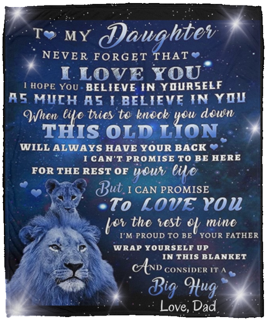 Custom Daughter and Father Fleece Blanket