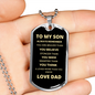 TO MY SON DOG TAG