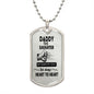 Daddy and daughter necklace heart to heart