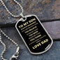 TO MY SON DOG TAG