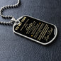 TO MY SON DOG TAG NECKLACE LOVE DAD
