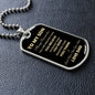 TO MY SON DOG TAG LOVE DAD