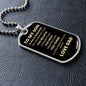 TO MY SON DOG TAG