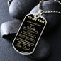 TO MY SON DOG TAG NECKLACE LOVE DAD