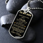TO MY SON DOG TAG NECKLACE LOVE MOM