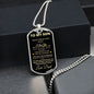 TO MY SON DOG TAG NECKLACE LOVE DAD