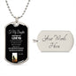 To My daughter dog chain love dad