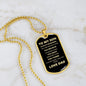 TO MY SON DOG TAG