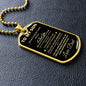 TO MY SON DOG TAG NECKLACE LOVE DAD