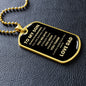 TO MY SON DOG TAG