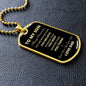 TO MY SON DOG TAG LOVE DAD