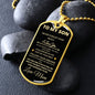 TO MY SON DOG TAG NECKLACE LOVE MOM