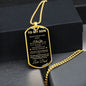 TO MY SON DOG TAG NECKLACE LOVE DAD