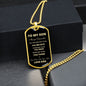 TO MY SON DOG TAG LOVE DAD