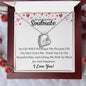 Soulmate heart necklace, push gift, baby gift, anniversary gift, Holiday gift