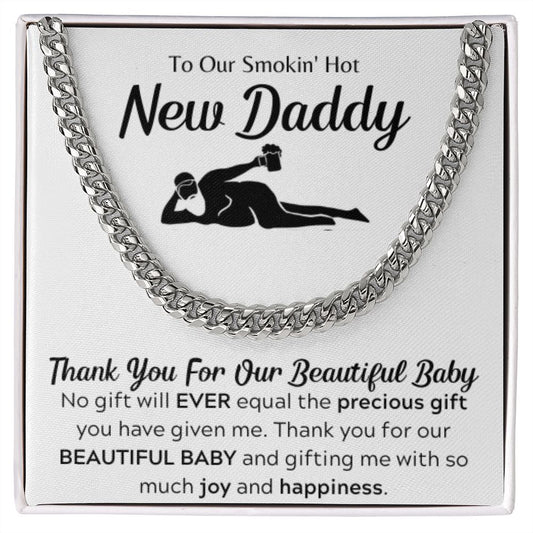 New daddy cuban link chain necklace, BABY GIFT