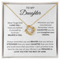 TO MY DAUGHTER LOVE KNOT KNECKLACE