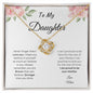 To My Daughter Love MOM LOVE KNOT Necklace