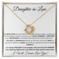 Daughter-In-Law Birthday Gift Wedding gift for her Christmas gift Necklace Jewelry gift for Bride gift from Mother In Law LOVE