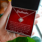 Soulmate love knot necklace Red