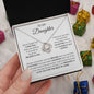 TO MY DAUGHTER LOVE KNOT KNECKLACE