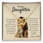 INTERLOCKING HEART NECKLACE TO MY DAUGHTER