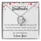 Soulmate heart necklace, push gift, baby gift, anniversary gift, Holiday gift
