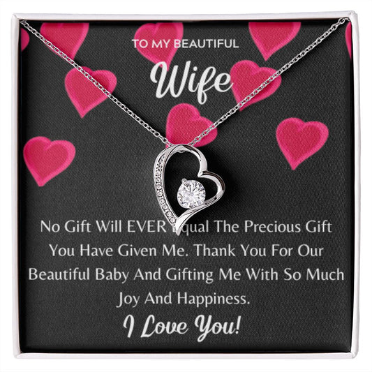 To My WIFE Necklace, BABY GIFT, Valentines day gift, Holiday Gift, Just Because Gift