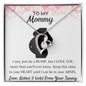 To My MOMMY Necklace, BABY GIFT, Valentines day gift, Holiday Gift, Just Because Gift