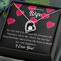 To My WIFE Necklace, BABY GIFT, Valentines day gift, Holiday Gift, Just Because Gift