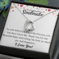 Soulmate heart necklace, push gift, baby gift, anniversary gift, Holiday gift