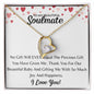 Soulmate heart necklace, push gift, baby gift, anniversary gift, Holiday gift