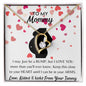To my Mommy Necklace, BABY GIFT, Valentines day Gift, Holiday Gift, Just Because Gift