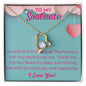 To My Soulmate Heart Necklace, PUSH GIFT, BABY DUE DATE, ANNIVERSARY GIFT, BABY GIFT