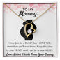 To My MOMMY Necklace, BABY GIFT, Valentines day gift, Holiday Gift, Just Because Gift