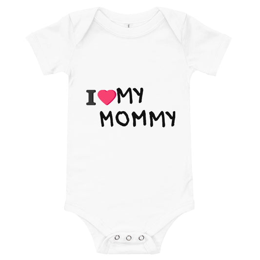 i love mommy Baby short sleeve one piece