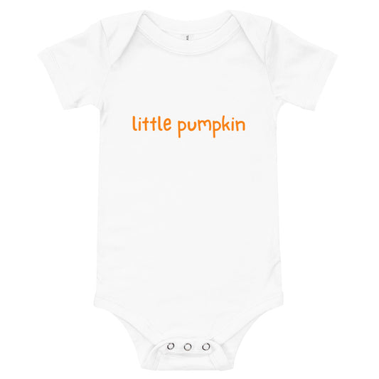 Baby short sleeve one piece little pumpkin