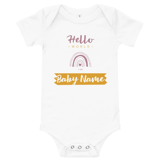 customize name Baby short sleeve one piece