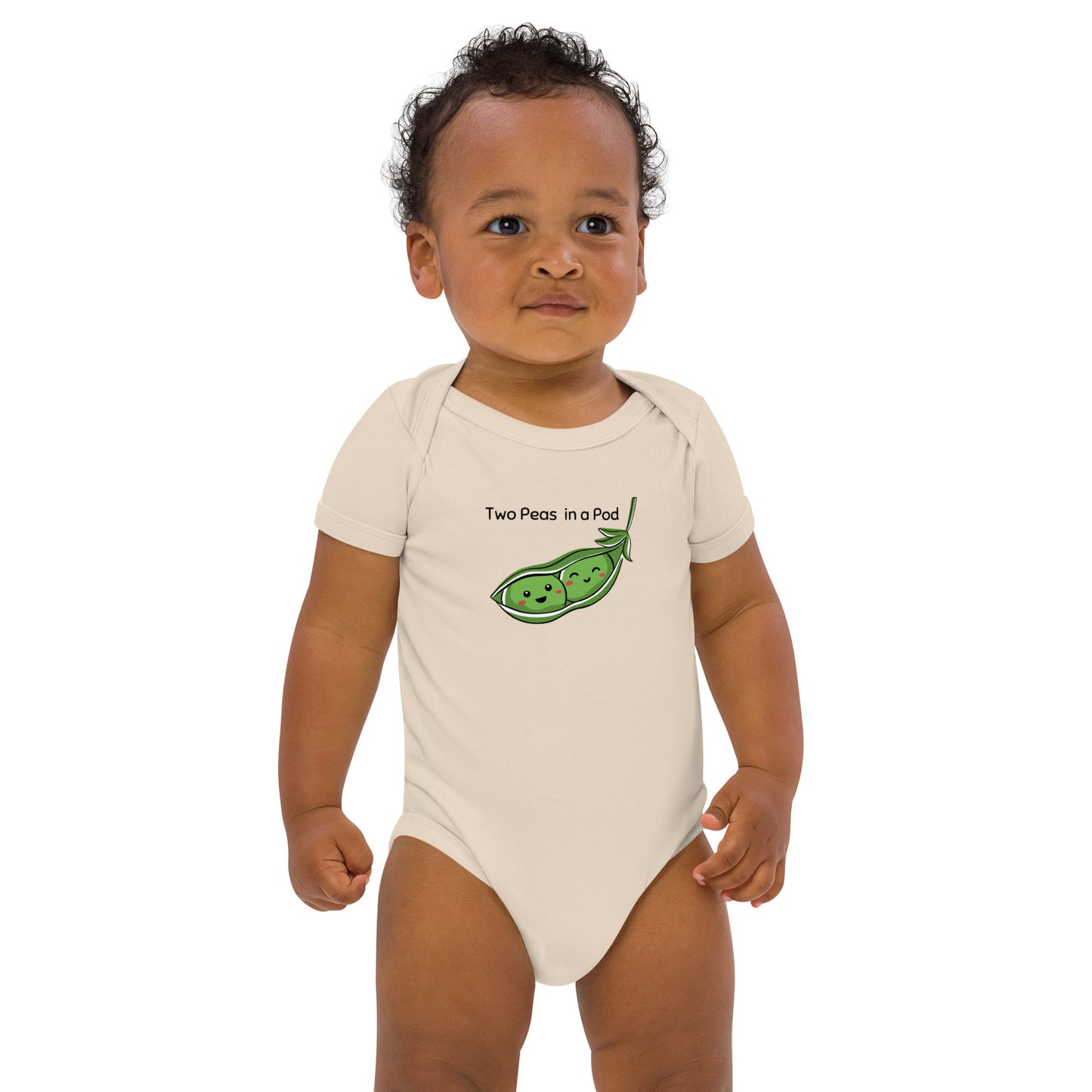Organic Cotton Pea Pod baby bodysuit