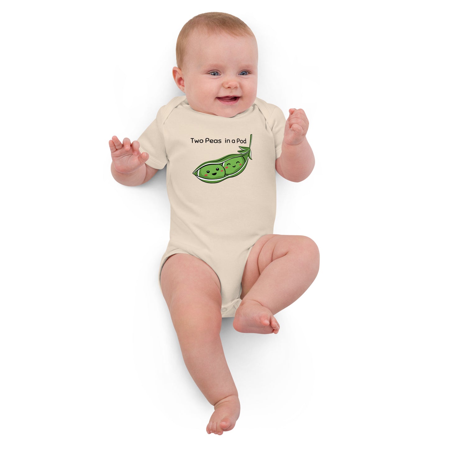 Organic Cotton Pea Pod baby bodysuit