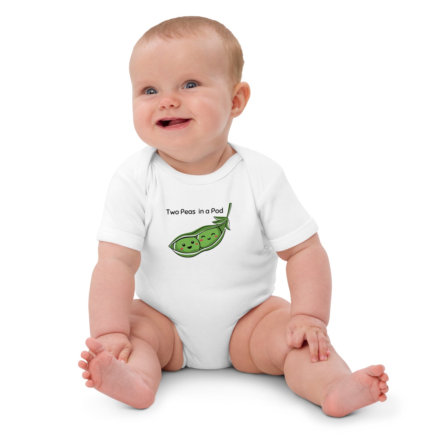 Organic Cotton Pea Pod baby bodysuit