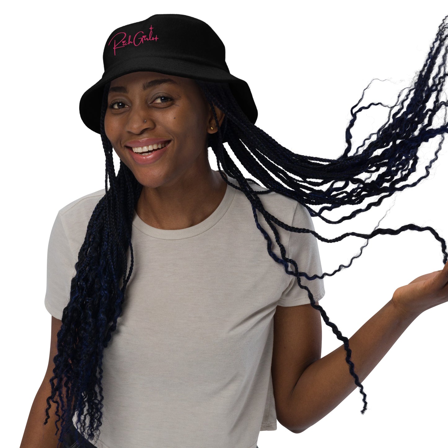 Rich Girls  terry cloth bucket hat
