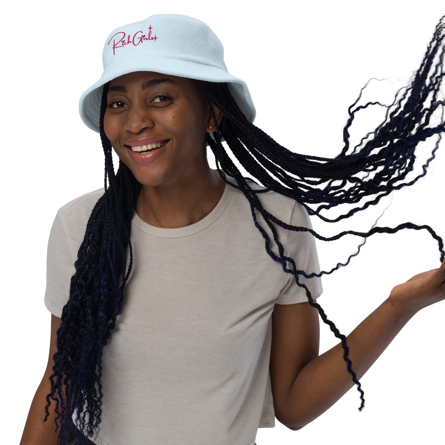 Rich Girls  terry cloth bucket hat