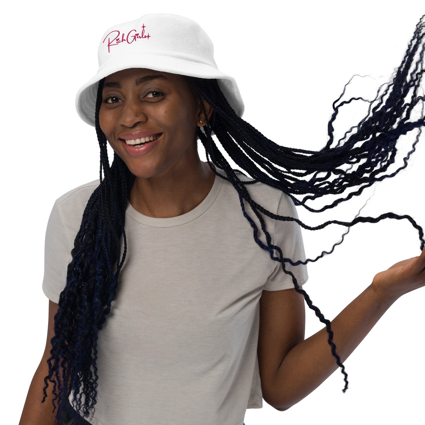 Rich Girls  terry cloth bucket hat