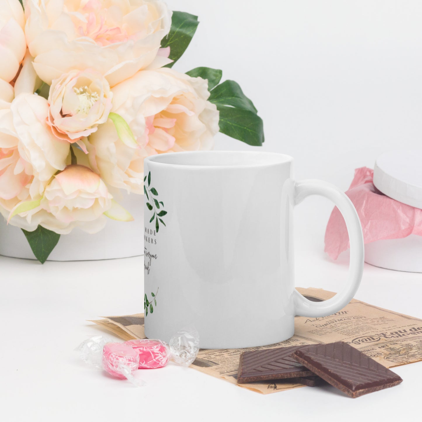 Chance made us coworkers White glossy mug